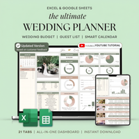 Wedding Planner Spreadsheet for Google Sheets + Bonus Interactive Desktop App