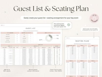 Event Planner Spreadsheet for Google Sheets
