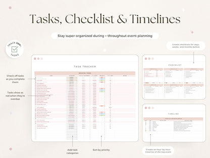 Event Planner Spreadsheet for Google Sheets