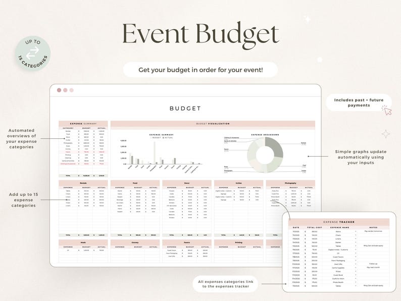 Event Planner Spreadsheet for Google Sheets