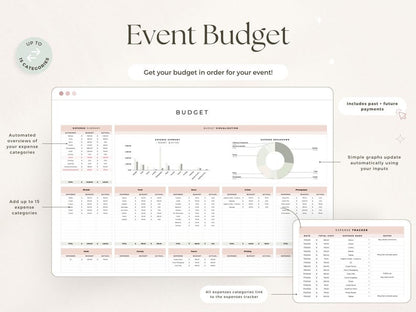 Event Planner Spreadsheet for Google Sheets