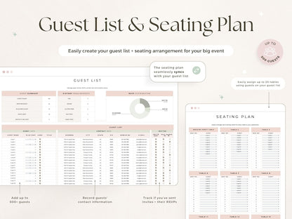 Event Planner Spreadsheet for Google Sheets