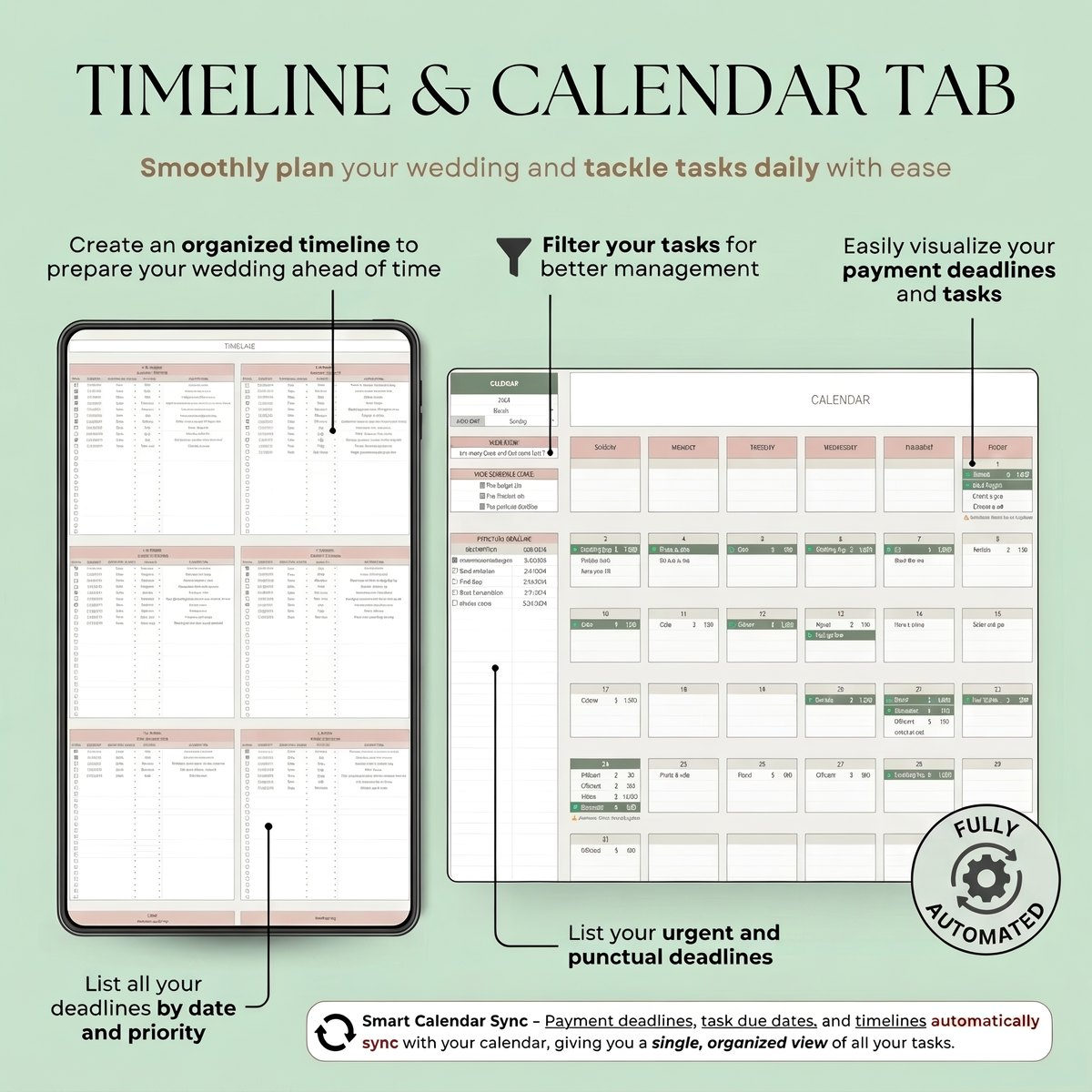 Wedding Planner Spreadsheet for Google Sheets + Bonus Interactive Desktop App